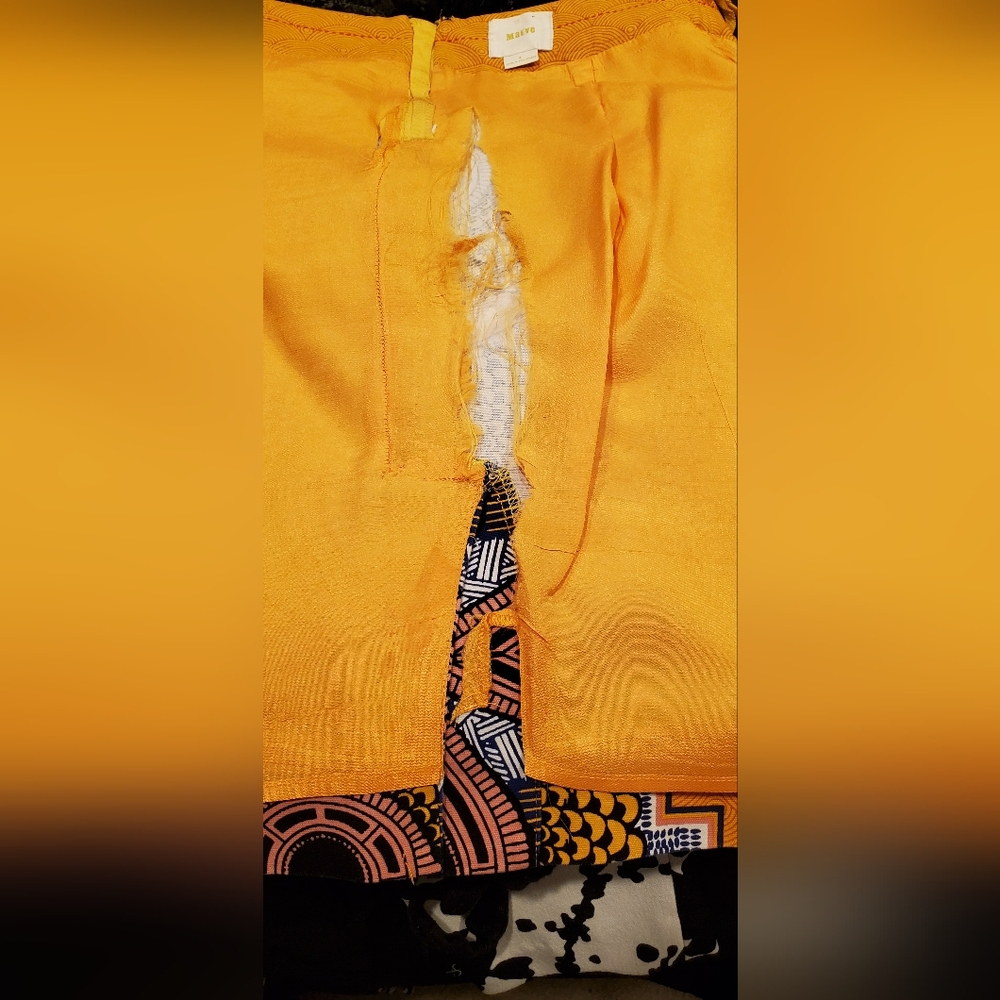 MAEVE BY ANTHROPOLOGIE WOMEN'S YELLOW/BLACK  SKIRT SIZE 8. - Picture 9 of 9